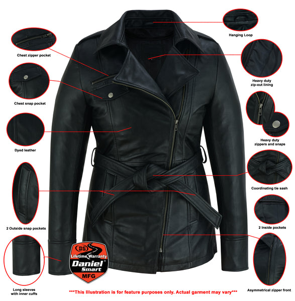 Elan Women’s Leather Jacket Black