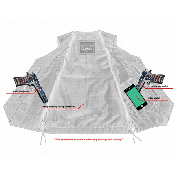 Renegade Classics - RC105 Men's Single Panel Concealed Carry Vest