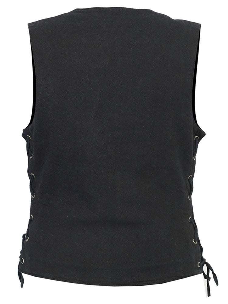 Renegade Classics - RC906BK Women's Single Back Panel Concealed Carry Denim Vest
