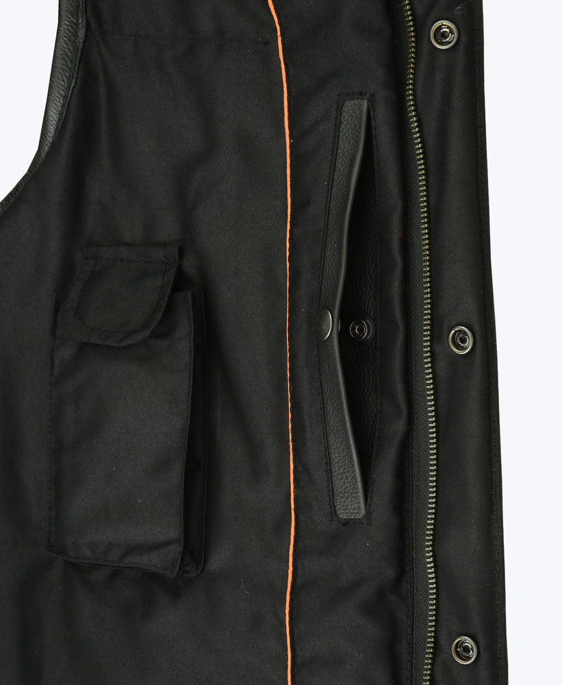 DS687 Concealed Snap Closure, Textile Material, W/O Collar & Hidden Zipper
