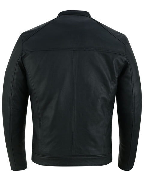 Classic Joe Men's Fashion Leather Jacket - back