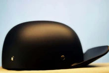 MicroLid Curve -Baseball Motorcycle Helmet Black Gloss - NON DOT