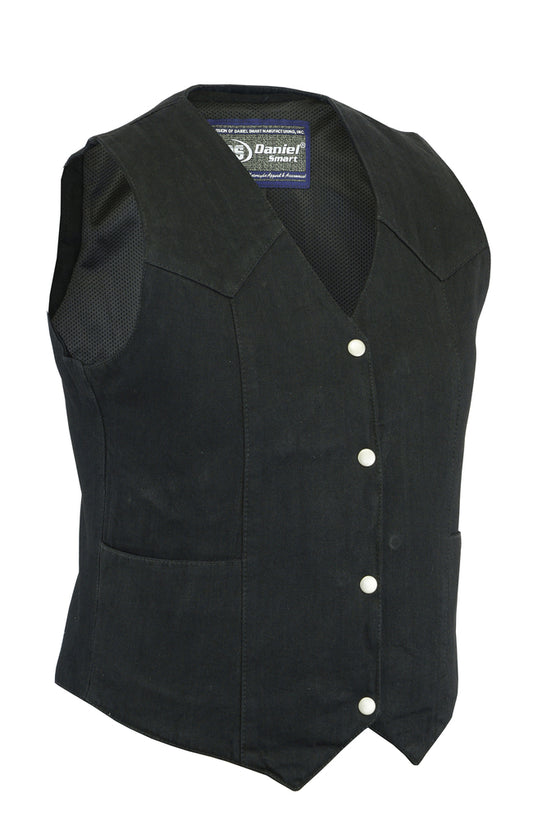 DM951 Women's Denim Classic Plain Sides Vest