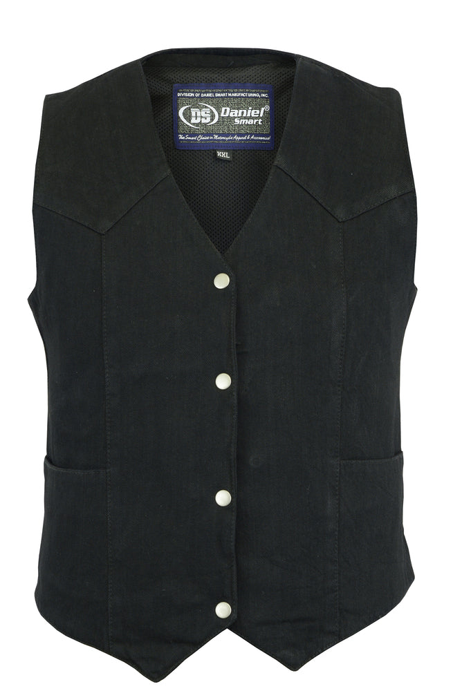 DM951 Women's Denim Classic Plain Sides Vest