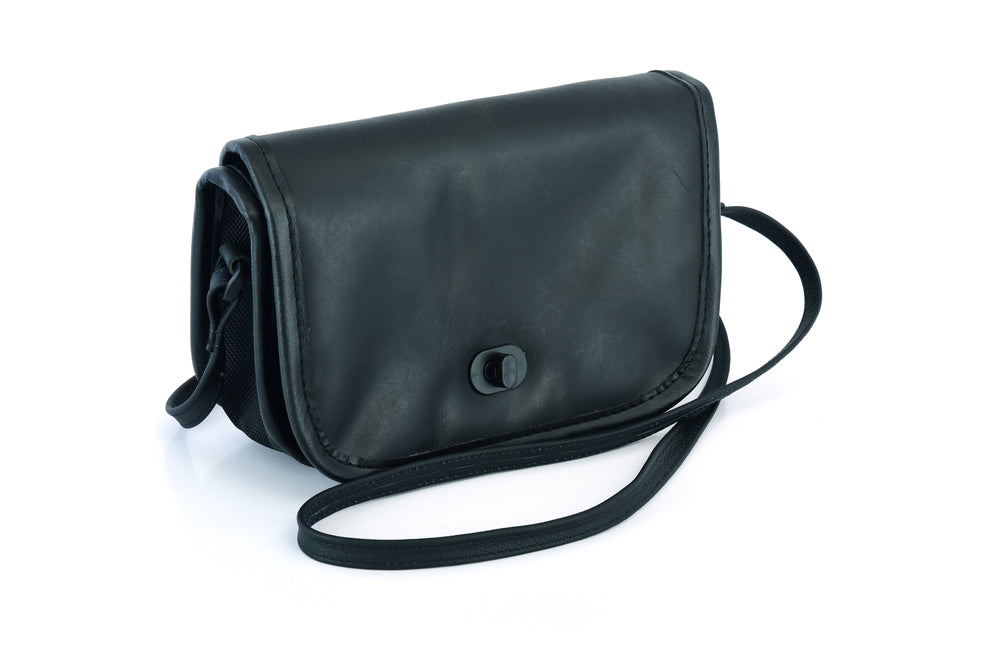 DS8500 Women's Black Construction Leather Purse/Shoulder Bag