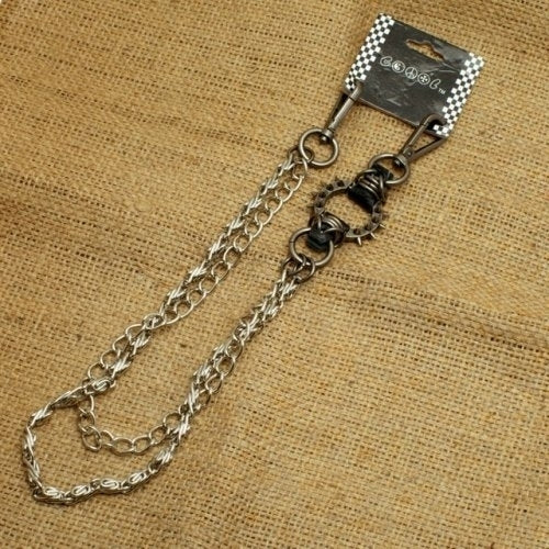 WA-WC7702W Spike ring Wallet Chain with chrome double chain