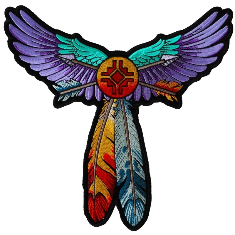 PL5705 Feathers with Wings Embroidered Iron on Patch