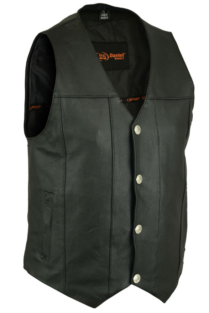 DS141 Men's Single Back Panel Concealed Carry Vest (Buffalo Nickel Snaps)