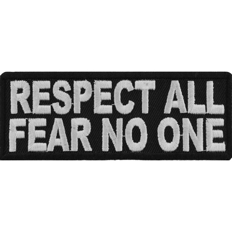 P1502 Respect All Fear No One Iron on Morale Patch