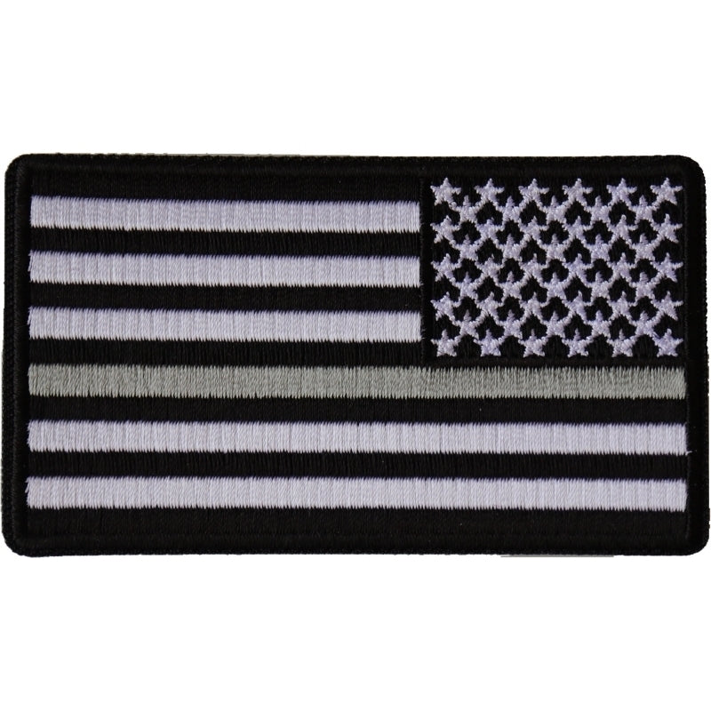 P6678 Reversed Silver Line Corrections Officer American Flag Patch