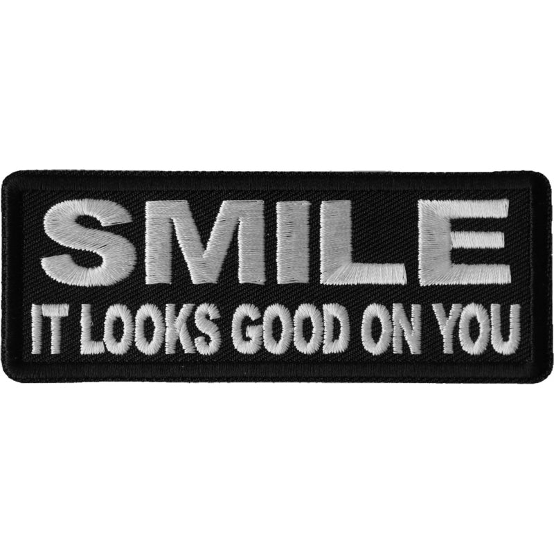 P6694 Smile It Looks Good on You Iron on Morale Patch