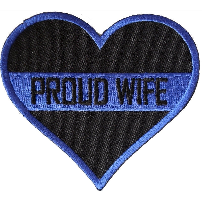 P4778 Thin Blue Line Proud Wife Patch For Law Enforcement