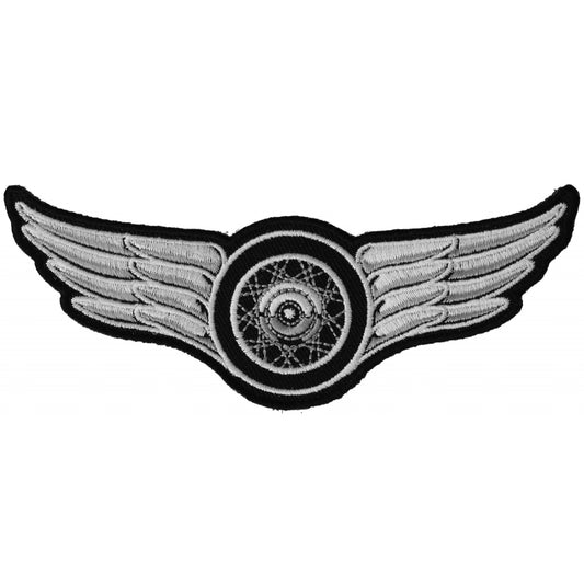 P3845 Winged Wheel Small Iron on Biker Patch