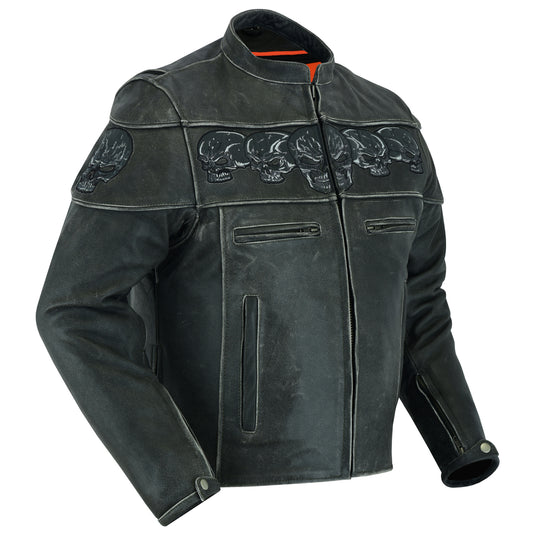 Men's Skull Leather Jacket