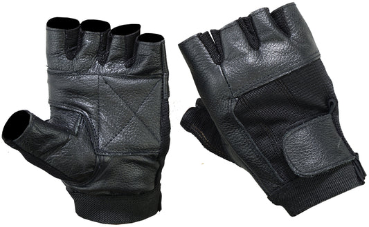 DS12 Leather / Mesh Fingerless Glove