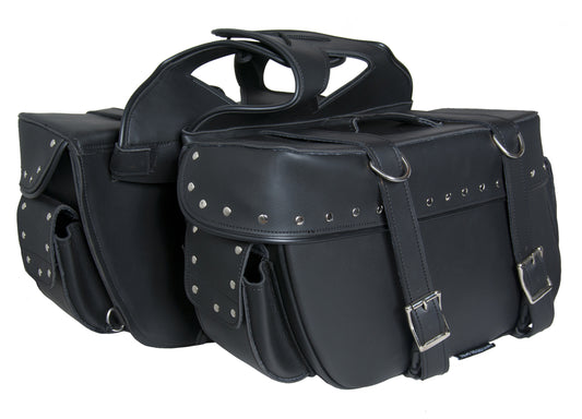 DS321S Two Strap Saddle Bag w/ Studs