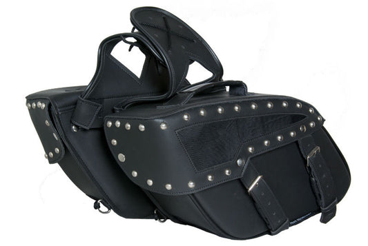 DS313S Two Strap Saddle Bag w/ Studs