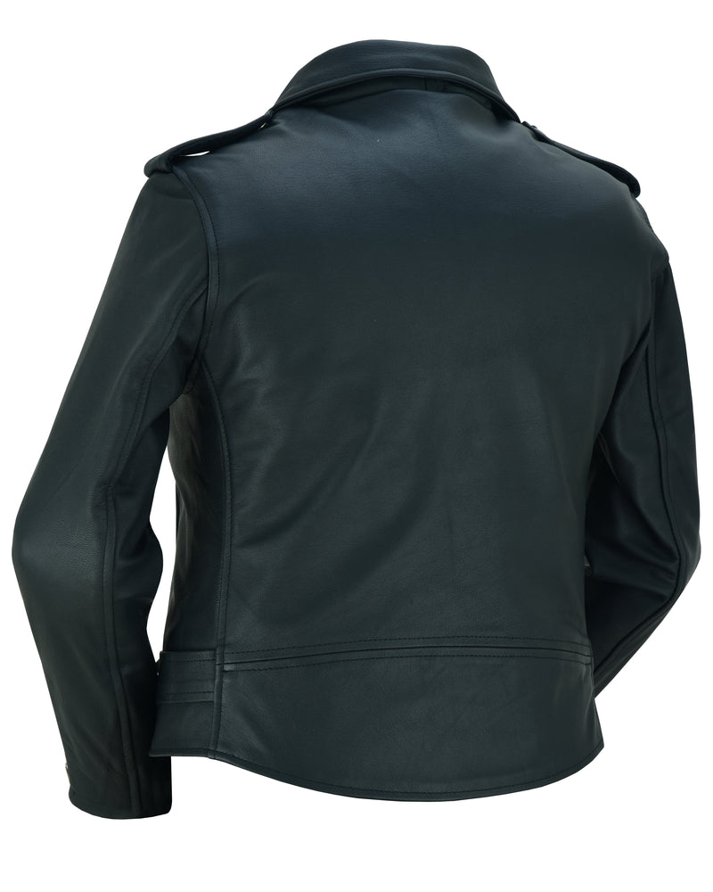 DS850 Women's Classic Plain Side Fitted M/C Style Jacket