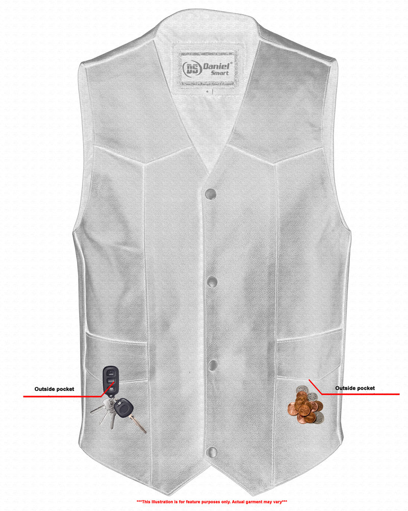 DS110 Traditional Single Back Panel Concealed Carry Vest