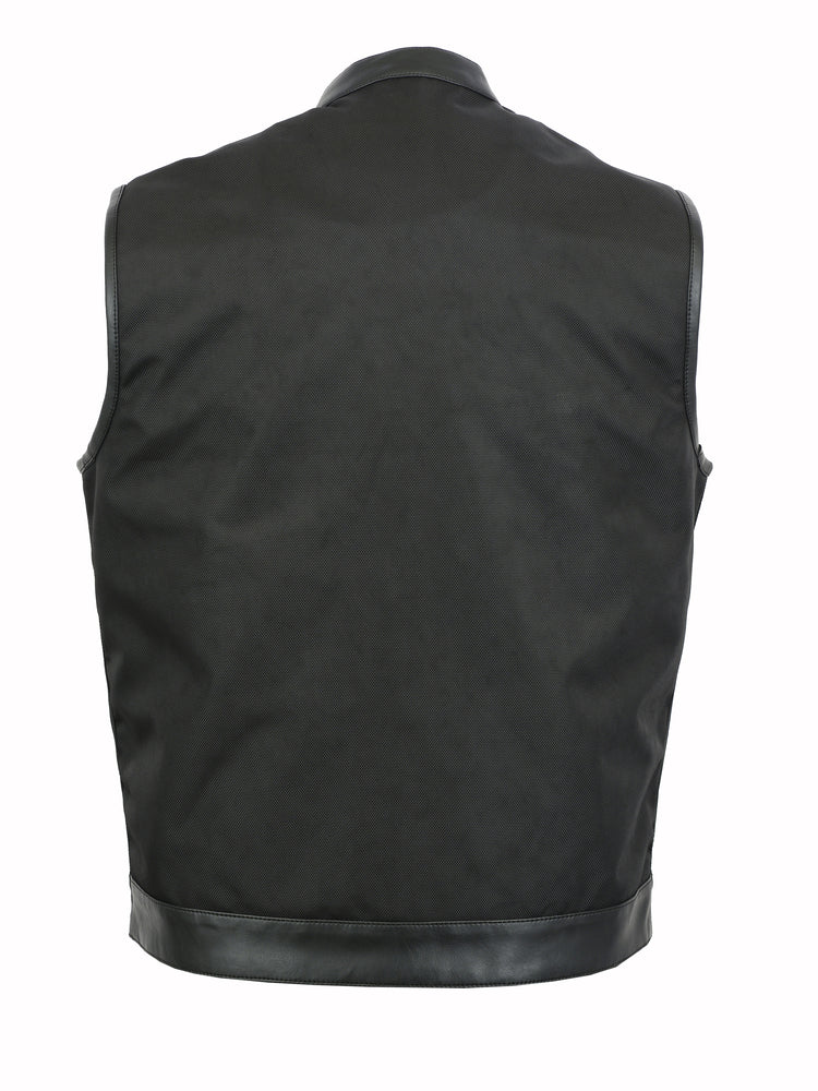 DS689 Concealed Snap Closure, Textile Material, Scoop Collar & Hidden