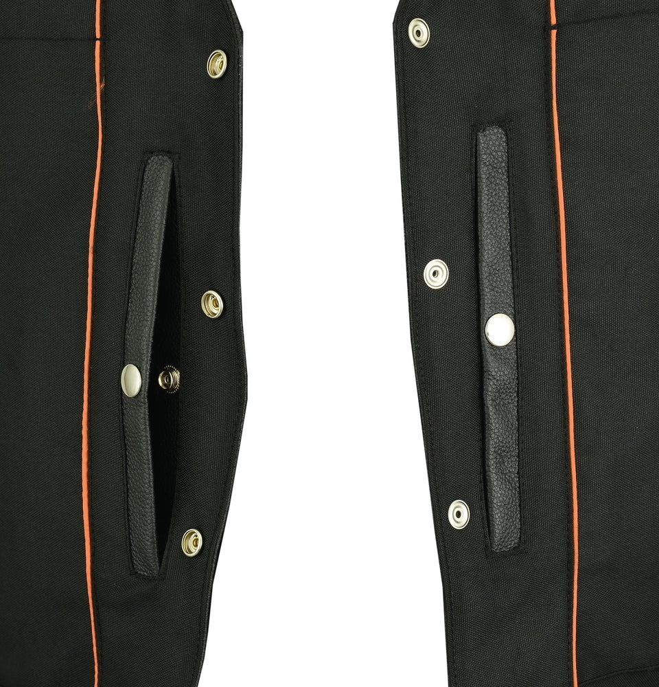 DS245 Women's Stylish Open Neck Side Lace Zipper Front Vest