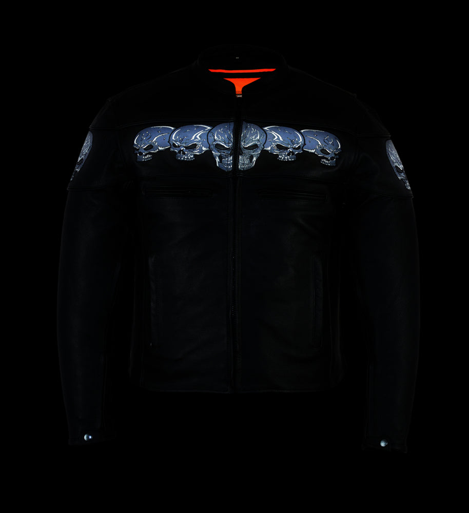 Men's Leather Skull Jacket