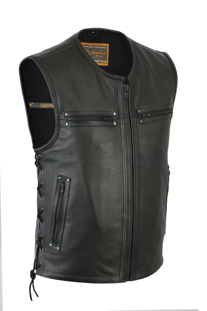DS146 Men's Zipper Front Single Back Panel Concealed Carry Vest