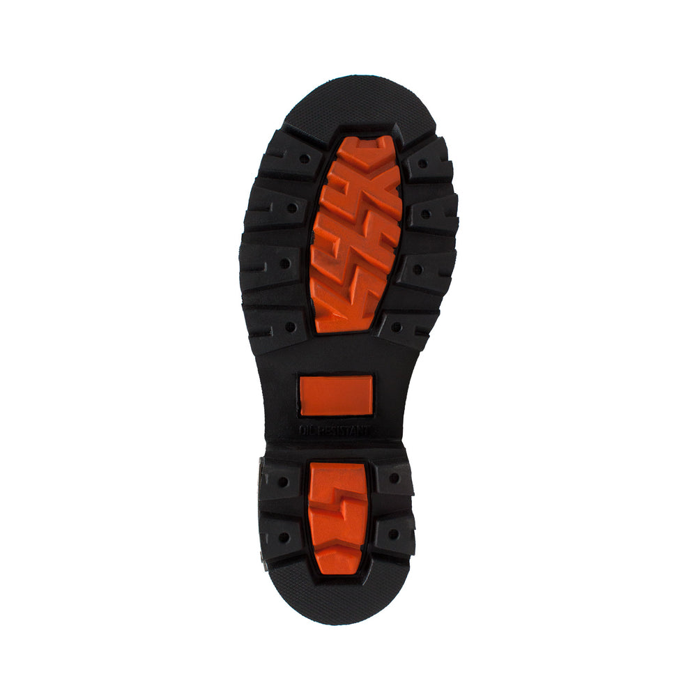 8143 Women's YKK Zipper Black Biker Boot - sole