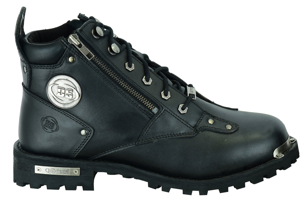 DS9730 Men's 6'' Side Zipper Plain Toe Boot