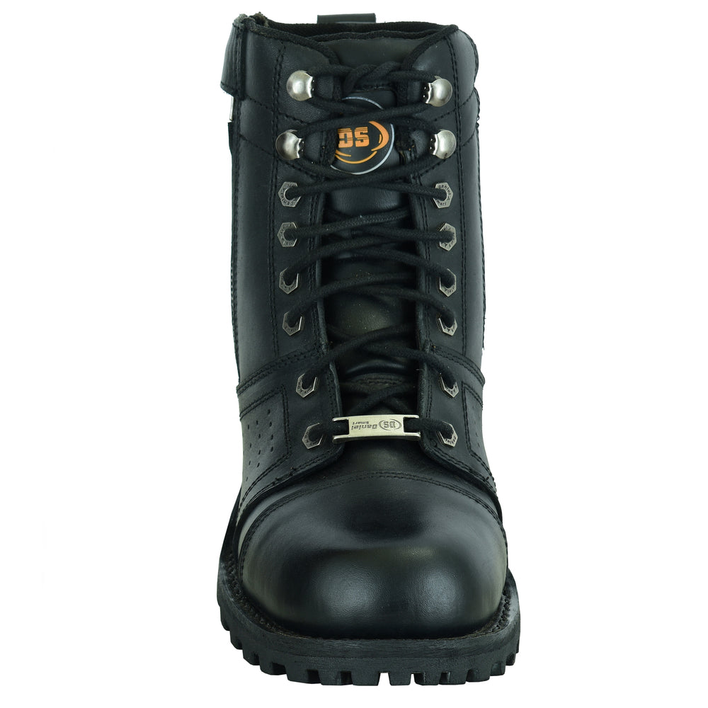 DS9731 Men's 6'' Side Zipper Plain Toe Boot W/Perforation