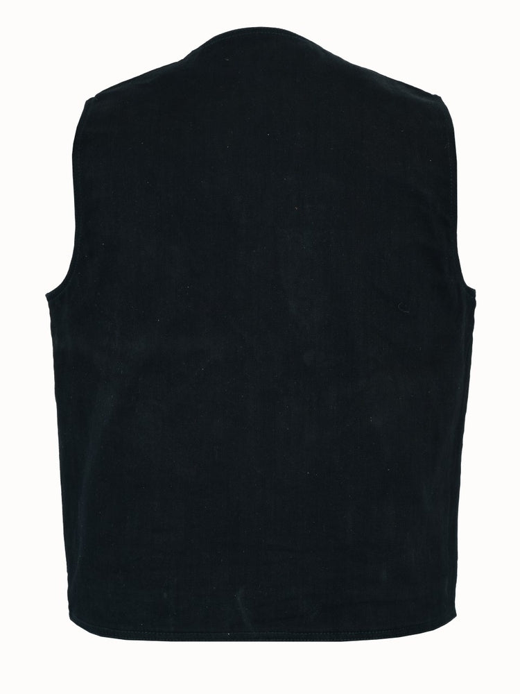 DM910 Men's Traditional Denim Vest with Plain Sides