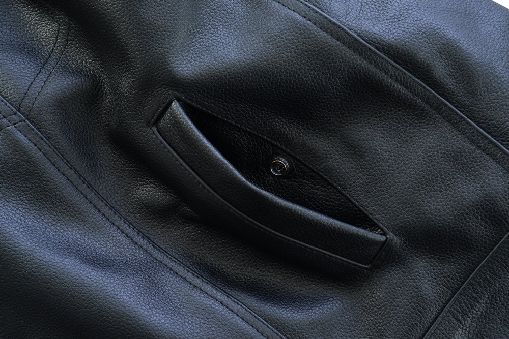 AM9193 Concealed Snap Closure, Without Collar & Hidden Zipper - pocket