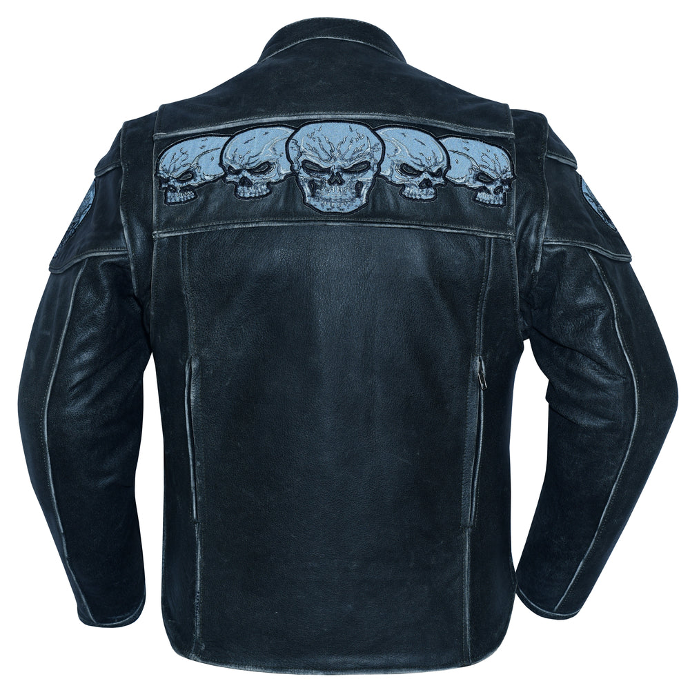 Men's Skull Leather Jacket