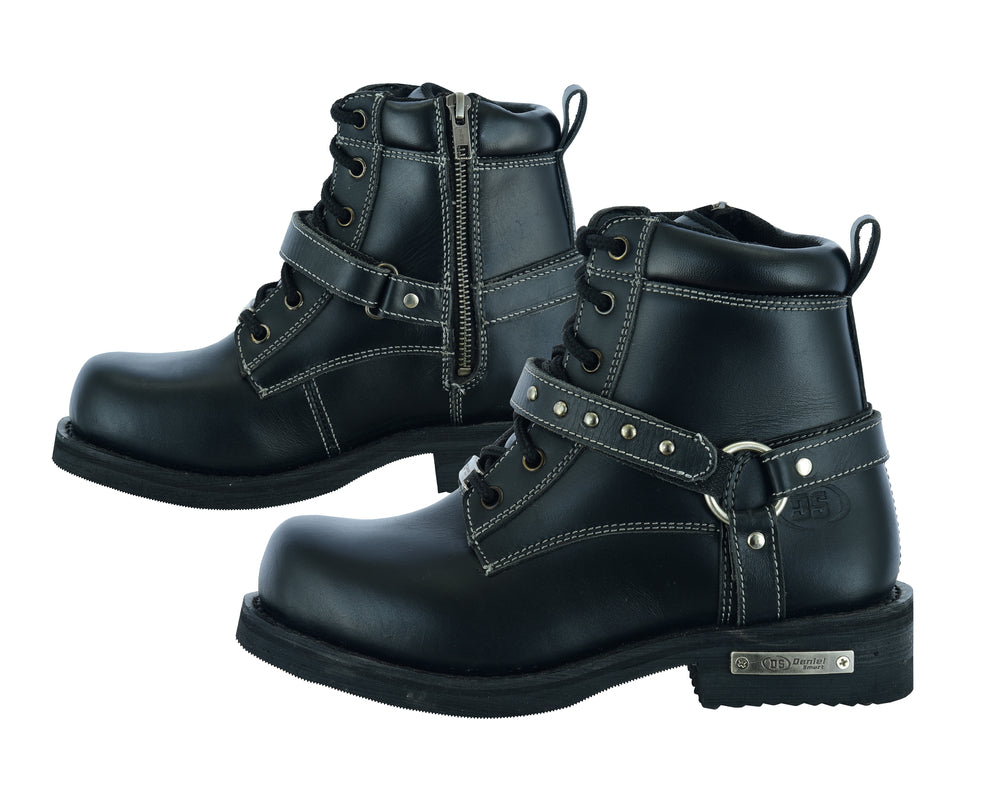 DS9766 Women's Boots with Side Zipper and Single Strap