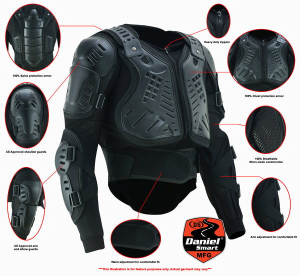 75-1001 Full Protection Body Armor – Black - details