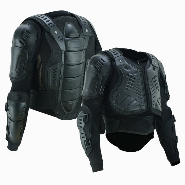 75-1001 Full Protection Body Armor – Black - front and back
